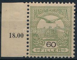 1904 Turul 60f postatiszta ívszéli bélyeg, luxus minőségben (150.000)