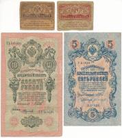 Orosz Birodalom 1912-1917. (1909) 5R + 10R Szign.: Shipov + DN (1917) 20R + 40R T:F Russian Empire 1912-1917. (1909) 5 Rubles + 10 Rubles Sign.: Shipov + ND (1917) 20 Roubles + 40 Roubles C:F