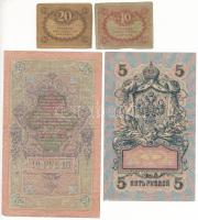 Orosz Birodalom 1912-1917. (1909) 5R + 10R Szign.: Shipov + DN (1917) 20R + 40R T:F
Russian Empire ...