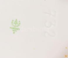 Hollóházi 2 darab volán mintás hamuzó, jelzett, hibátlan, 17x17 cm