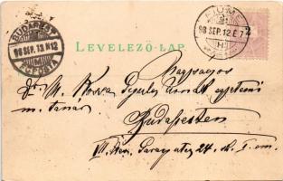 1898 (Vorläufer) Fiume, Rijeka; Corso, Adamich Platz, Hotel l'Europe. Kunstanstalt Rosenblatt A...