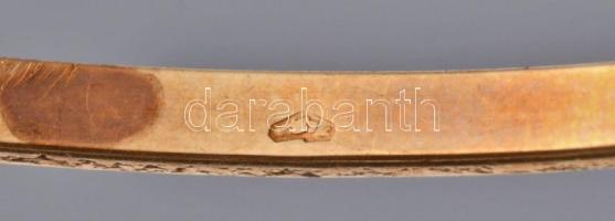 Arany (Au) karkötő, 14k, jelzett, d: 7 cm, 4g