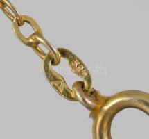 Arany (Au) nyaklánc, 14k, rajta 9 karátos skorpió mintás medállal, jelzett, 4,1g