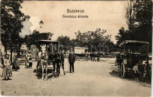 1910 Budakeszi, omnibusz állomás. Szemere kiadása (felületi sérülés / surface damage)