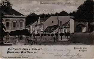 1904 Daruvár, Daruvar, Daruwar; Postansky ulice / Postgasse / post office, street view. Verlag Ladis...