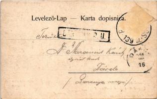 1904 Daruvár, Daruvar, Daruwar; Postansky ulice / Postgasse / post office, street view. Verlag Ladis...