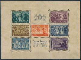 1938 Szent István szép állapotú blokk (8.000)