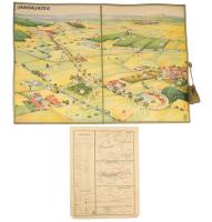 Járőrjáték társasjáték. Budapest, 1940 körül. Középen hajtott karton játékterep. Színes. Nyitva 43×6...