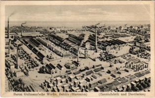 Belistye, Belisce; Báró Gutmann-féle tanningyár (csersavgyár) és lepárló / Baron Gutmann'sche W...