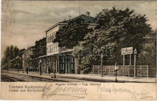 1906 Királyhida, Bruckújfalu Tábor, Brucker Lager, Bruckneudorf; Magyar indóház, vasútállomás. H. Ef...