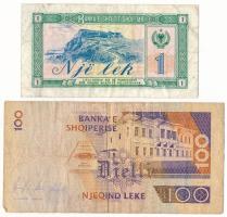 Albánia 1976. 1L + 1996. 100L T:F
Albania 1976. 1 Lek + 1996. 100 Leke C:F
Krause P#40a, P#62