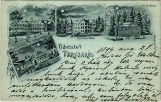 1899 (Vorläufer) Tarcsa, Tarcsafürdő, Bad Tatzmannsdorf; Gyógyudvar, Karolina villa, Miksa-forrás, A...