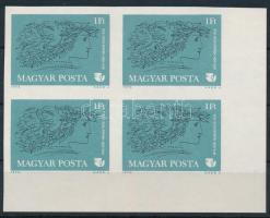 1975 A nők nemzetközi éve ívsarki vágott 4-es tömb (4.800)