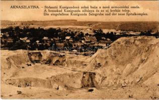 1950 Aknaszlatina, Akna Slatina, Slatinské Doly, Szolotvino, Solotvyno (Máramaros); Strjnutá Kunigundová solná bana a nová nemocnická osada / a beszakadt Kunigunda sóbánya és az új kórház telep / demolished salt mine