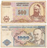 Azerbajdzsán DN (1993) 500M + DN (1993) 1000M T:F Azerbaijan ND (1993) 500 Manat + ND (1993) 1000 Manat C:F Krause P#19a, P#20a