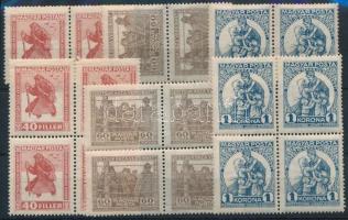 1920 6 db Hadifogoly sor összefüggésekben, vegyes vízjellel