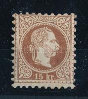 1867 15kr postatiszta (80.000) (apró gumitörések / small gum creases)