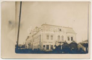 1918 Campulung Moldovenesc, Moldvahosszúmező, Kimpolung (Bukovina, Bukowina); Otelul Comunal / szálloda, kávéház és étterem, mozi / hotel, café and restaurant, cinema. photo (EM)