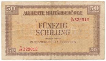 Ausztria 1944. Szövetséges megszállás 50Sch "C35 329812" T:F Austria 1944. Allied Occupation 50 Schilling "C35 329812" C:F Krause P#109