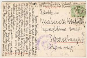 1915 Rednek, Vrdnik (Ürög, Irig); Királyi kőszénbánya, bányászok csillével, belső. Vajda D. fényképé...