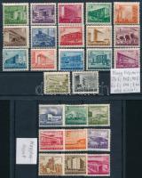 1951-1953 Épületek I-II. sorok nagy képméretben, az I. sorból a 20f, 30f, 40f, 60f, 1Ft és 3Ft értékek álló vízjellel (35.000)
