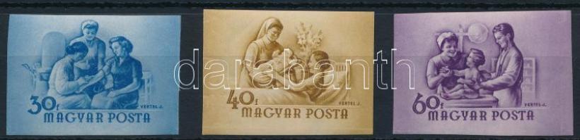 1954 Anya- és csecsemővédelem vágott 30f, 40f és 60f