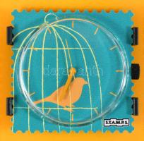 S.T.A.M.P.S. designer óra, kvarc, szilikon szíjjal, 42x42mm