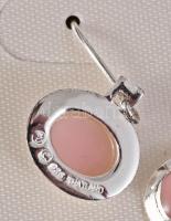 2 pár ezüst (Ag) fülbevaló, kő berakással, díszdobozban