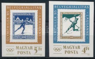 1985 Olymphilex Bélyegkiállítás vágott ívszéli sor