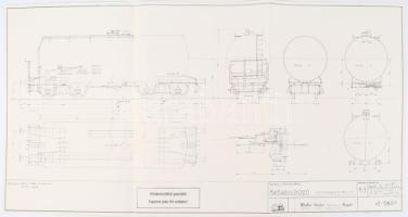 Walter Studer: 2 db modellvasút terv (Schweizer Bundes-Bahnen Eichwagen; Deutsche Bundesbachn Kessel...