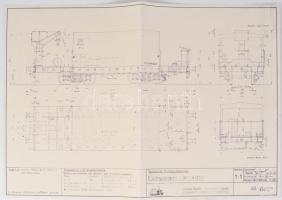 Walter Studer: 2 db modellvasút terv (Schweizer Bundes-Bahnen Eichwagen; Deutsche Bundesbachn Kessel...
