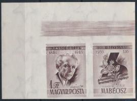 1955 Bélyegnap (28.) Bartók Béla vágott bélyeg jobb oldali szelvénnyel (10.000)