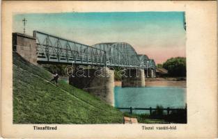 Tiszafüred, Tisza vasúti híd. Goldstein Adolf kiadása (Rb)