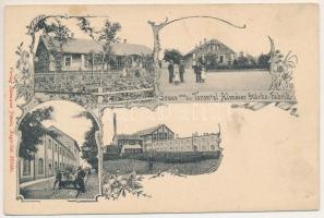 Torontálalmás, Torontál-Almás, Apfeldorf, Jabuka; Gruss aus der Torontal-Almáser Stärke-Fabrik / Kem...