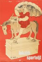 cca 1983 össz. 4 db karikaturisztikus egészségügyi és anti-alkohol propaganda plakát, papír, 2 db Jelinek Lajos grafikája, jelzett a plakáton, részben kissé sérült, 42x30 cm körüli méretekben