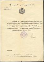 1936 Bp., Lázár Andor (1882-1971) igazságügy-miniszter aláírása kinevezésen