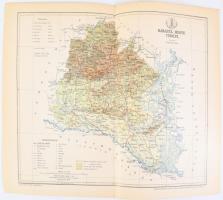 1893-1897 A Magyar Királyság és Horvát-Szlavónország 71 vármegyéje + Fiume térképe, összesen 72 db t...