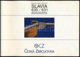 Česká Zbrojovka (CZ) Slavia 630 / 631 légpuska használati útmutató, cseh, angol és német nyelven, 36 p. // Česká Zbrojovka (CZ) Slavia 630 / 631 air rifle (airgun) instruction manual, in Czech, English and German language, 36 p.