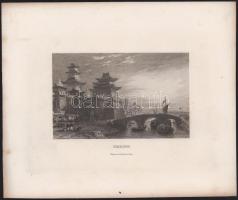 ca 1860 Peking acélmetszet / Beijing steel engraving 16x10 cm