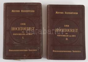 Purtscheller, L. - Hess, H.: Der Hochtourist in den Ostalpen. 1-2. köt. Leipzig - Wien, 1903-1911, Bibliographisches Institut (Meyers Reisebücher). Kiadói vászonkötésben, sok térképpel