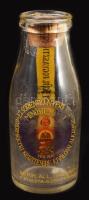1932 M. Kir. Áll. Gazdaság Puszta-Szentkirály tejesüveg, lepattanással, m: 19 cm /// 1932: Milk bott...