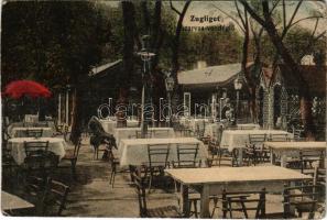 1919 Budapest XII. Zugliget, Szarvas vendéglő, étterem, kerthelyiség, terasz. Kloze Róbert kiadása (...