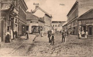 Brád main square with the shop of Stojkovits (EK)