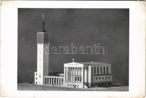 Budapest XIII. a Duna-parton épülő új református templom, a Hálaadás templom makettje, Pozsonyi út 5...