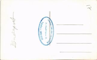 Budapest XIII. Hálaadás református templom, automobil, magyar zászló, 'Soli Deo Gloria'. P...