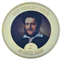 Csontos Attila 2001. "Hass, alkoss, gyarapíts: s a haza fényre derül / Báró Wesselényi Miklós az árvízi hajós" aranyozott, multicolor emlékérem, kapszulában (38mm) T:PP