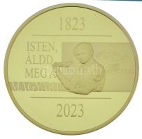 Csontos Attila 2023. "Himnusz 200. évforduló" aranyozott Cu emlékérem kapszulában T:PP