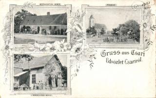 Csári with Restaurant Bondi, the mill of J. Mandellicks and Parsonage (b)