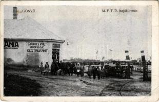 1929 Gönyű, MFTR hajóállomás, Gyurits Pál vendéglője, étterem, mozi. Jánossy István fényképész felvé...