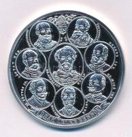 1867. "I. Ferenc József budai koronázására" ezüstözött fém emlékérem "R" jelzésű...